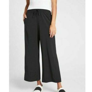Athleta Avenue Wide Leg Crop Pants - Black - Size 0